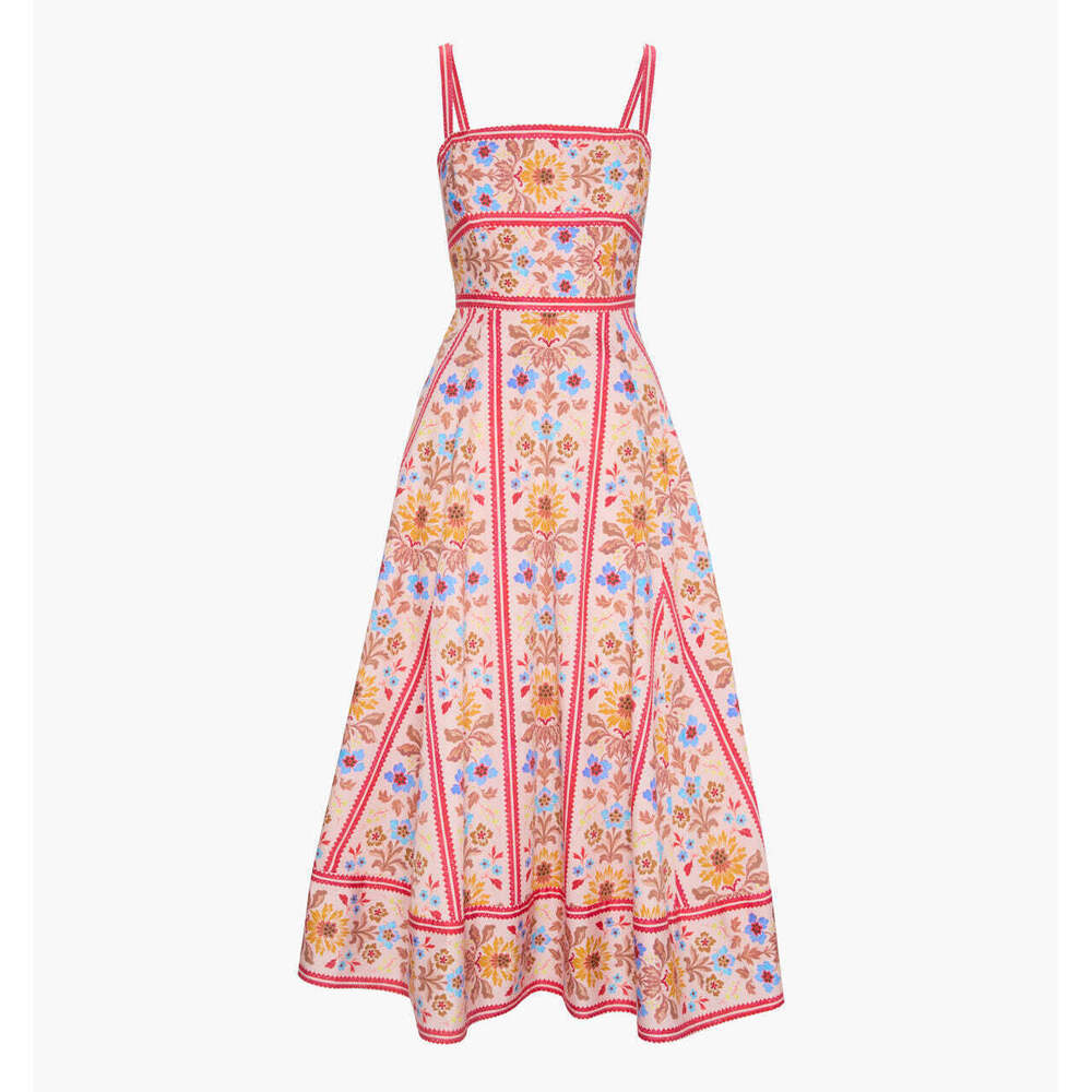 Hill House Home The Margot Dress - Pink Floral Block Stripe Size MPink Floral Bl